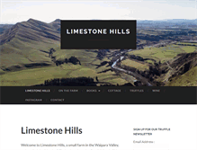 Tablet Screenshot of limestonehills.co.nz